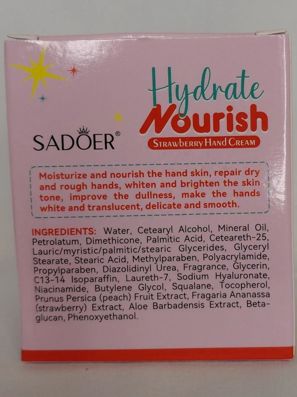 Sadoer -  Hydrate Nourish Hand Cream - Strawberry
